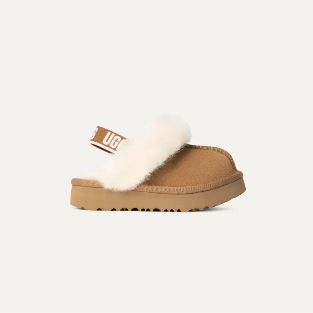 UGG Brown Shearling Slingback Slippers US 12 // UK 11